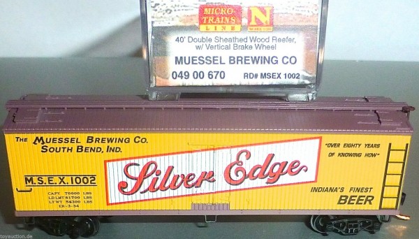 Muessel Brewing Co 40 Double Sheathed Micro Trains 049 00 670 N 1:160 OVP HS3 å