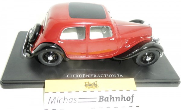 Citroen Traction 7A braunrot Ixo Hachette Diecast 1:24 HR1 µ