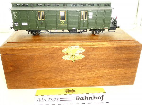 Dingler Post -c/12,5 Handarbeitsmodell Messing Bahnpostwagen 1:87 HV6 å