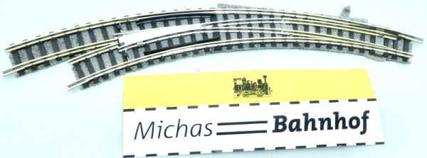 Fleischmann Bogenweiche links Hand stromleitend Herzstück Art 9168 N 1:160 HR3µ