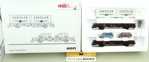 Märklin 46945 Automobiltransport Chrysler Wagen Set H0 1:87 OVP HF5 å