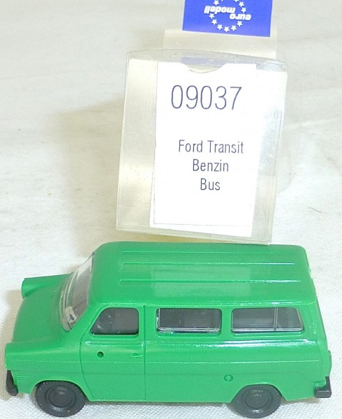 Ford Transit Bus Benzin grün IMU EUROMODELL 09037 H0 1/87 OVP # GB5å