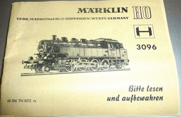 Anleitung Märklin 3096 68 396 TN 0272 ru å