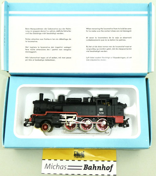 Märklin 3095 BR 74 701 Dampflok DB H0 1:87 Schmuckkarton OVP KA2 å