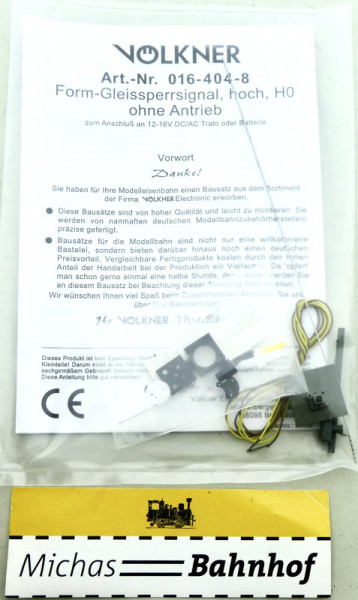 Völkner 016-404-8 Form-Gleissperrsignal Bausatz ungebaut H0 1/87 OVP HD3 å