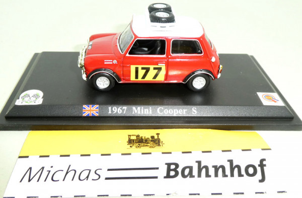 Mini Cooper S Racing Car 177 1967 PKW 1:43 in Box Atlas OVP UC4 y