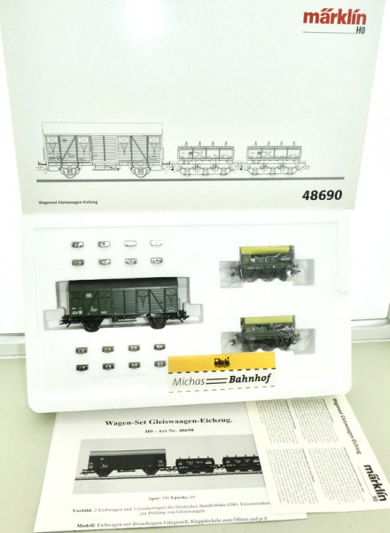 Märklin 48690 Wagen Set Gleiswaagen Eichzug H0 1:87 OVP GA1 å
