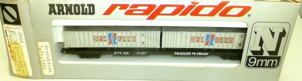 Sea Land Trailer Train Container 3.10.69 ARNOLD rapido 0406T N 1:160 OVP HU3 å *