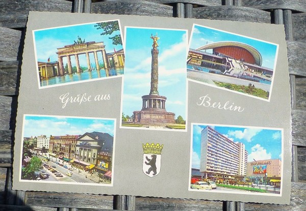 Grüße aus Berlin Ansichtskarte 50er 60er Jahre KRÜGER 921/13 67 å *