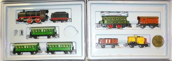 Märklin 0050 Nostalgie 2 Züge Güter+ Personenzug Dampf- Ellok H0 1:87 OVP HT0 å.
