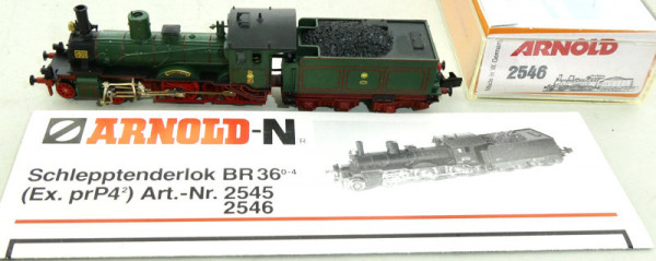 Arnold 2546 P 4.2 Schlepptenderlok KPEV Dampflok N 1:160 OVP LJ3 å