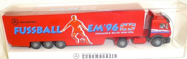 EM&#039;96 MB Transport EUROMAGAZIN LKW Werbemodell Wiking H0 1:87 OVP # å