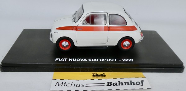 Fiat 500 Sport - 1958 neu sehr schönes Modell Türen zu öffnen 1:24 LA1 µ