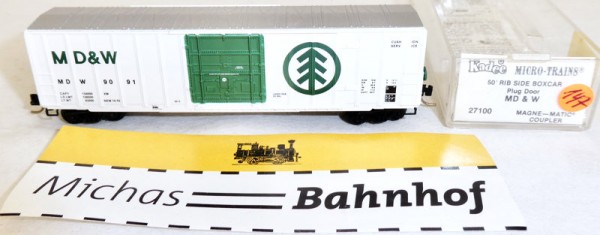 MDW 9091 50&#039; Rib Box Car Plug Door Micro Trains Line 27100 N 1:160 J147 å