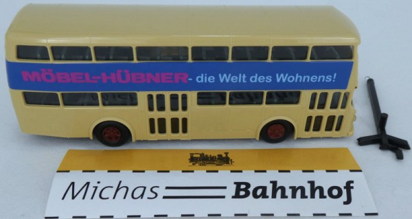 Möbel Hübner Doppeldecker DE Büssing Bus Berlin BVG Nahverkehr Omnibus H0 å