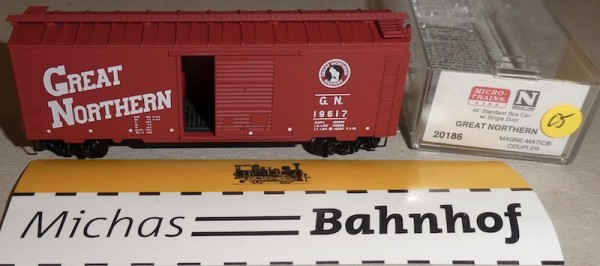 Great Northern 19617 40&#039; St Box Car Micro Trains Line 20186 1:160 OVP Ä05 å
