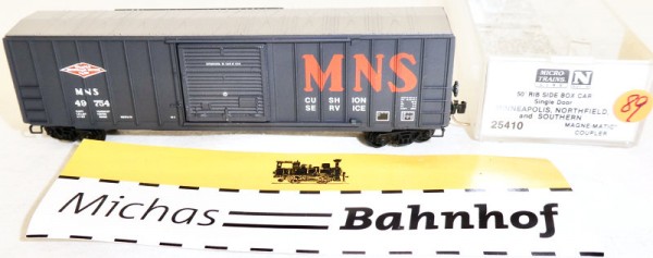 MNS 49754 50&#039; Rib Box Car Single Door Micro Trains Line 25410 N 1:160 J89 å