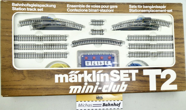 8193 Märklin mini-club T2 Bahnhofsgleispackung Gleisset Z 1/220 OVP LB4 å
