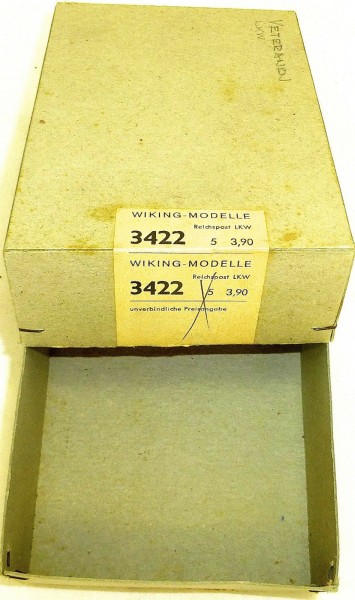 Reichspost LKW Wiking Modelle Leerkarton Karton Wiking 3422 H0 1:87 å *