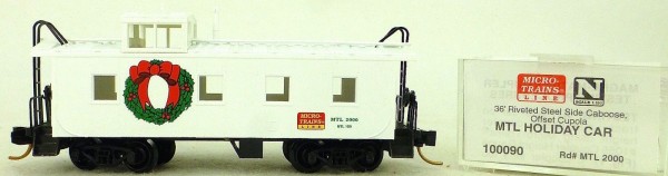 Micro Trains Line 100090 MTL Holiday 36&#039; Riveted Steel Caboose 1:160 OVP #F å*