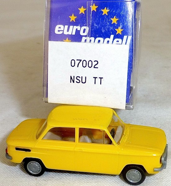 NSU TT PKW gelb IMU/EUROMODELL 07002 H0 1/87 OVP #LL 1 å