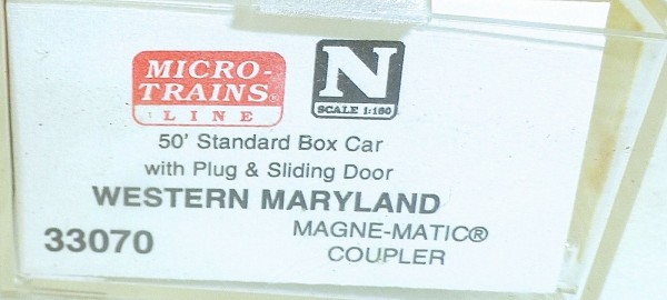Micro-Trains Line 33070 Western Maryland 50&#039; Standard Box Car N 1:160 A å *