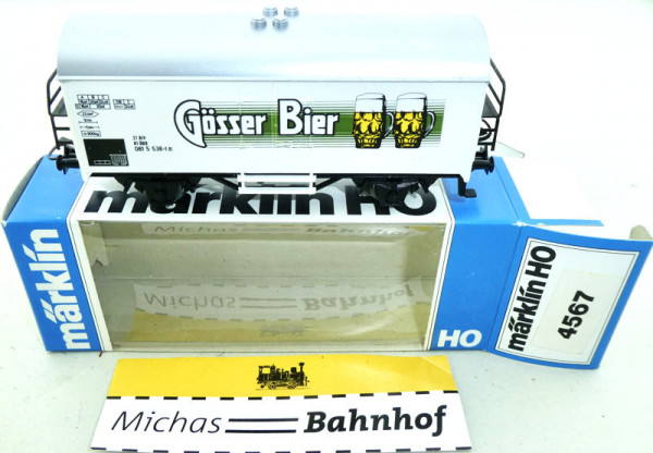 Märklin 4567 Gösser Bier Kühlwagen Original-Karton H0 1:87 OVP GA2 å