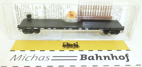 MICRO TRAINS 44020 Northern Pacific 61002 50&#039; Flatcar Straight Side N 1:160 OVP #74L å