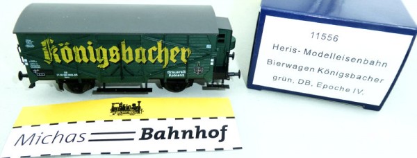 Heris 11556 Bierwagen Königsbacher grün DB EpIV OVP 1:87 H0 HC1 å
