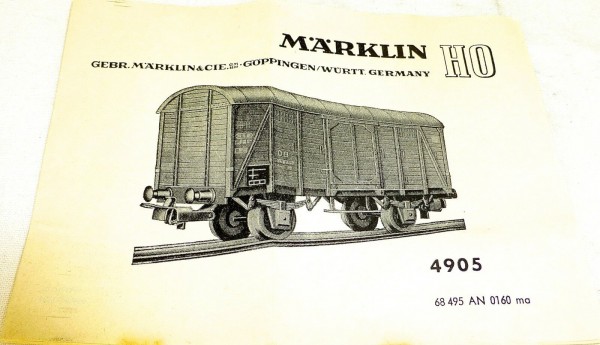 Märklin Anleitung 4905 68 495 AN 160 ma # å