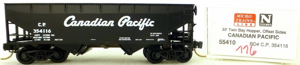 Micro Trains Line 55410 Canadian Pacific 354116 33&#039; Twin Hopper OVP 1:160 #K116 å