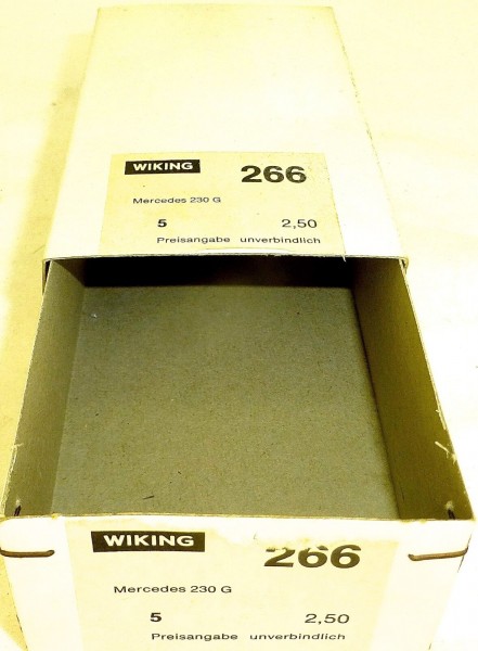 Mercedes 230 G Händlerkarton LEER Wiking 266 H0 1:87 å *