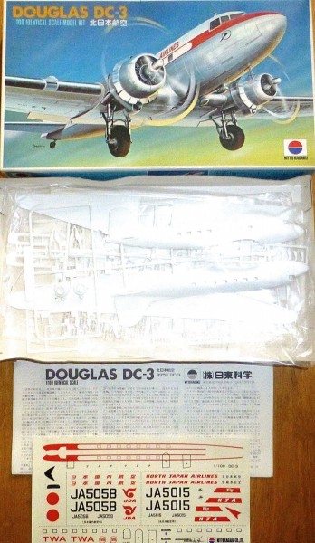DC 3 Douglas Flugzeug Bausatz ungebaut Nitto Kagaku 1:100 OVP #LJ5å*