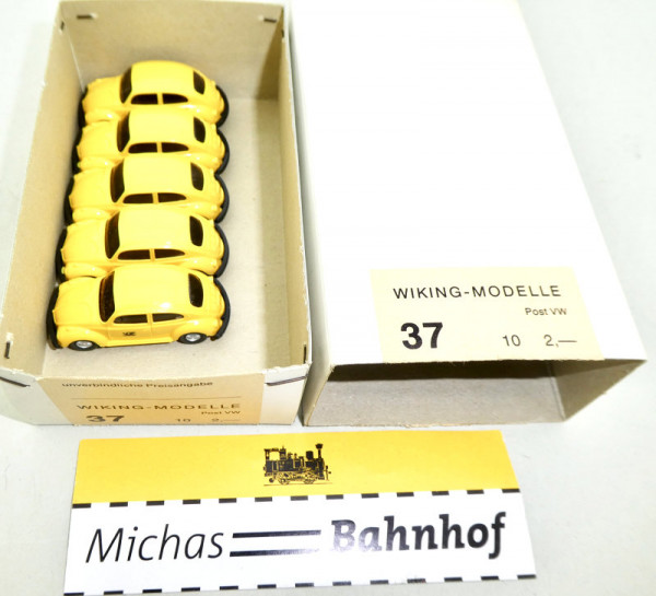 Wiking 37 Händlerkarton Post VW Käfer Inhalt 5 Stück H0 1:87 KA2 å