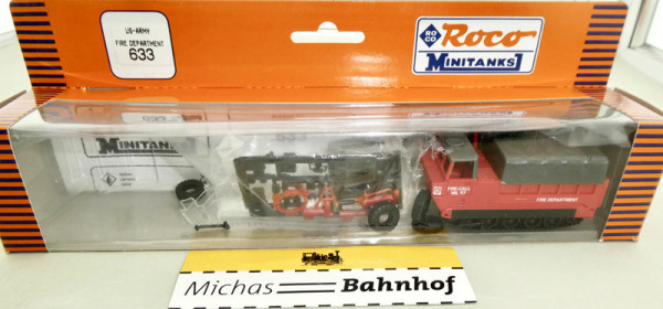 Roco 633 US Army Fire Department Feuerwehr Minitanks H0 OVP HC6 µ