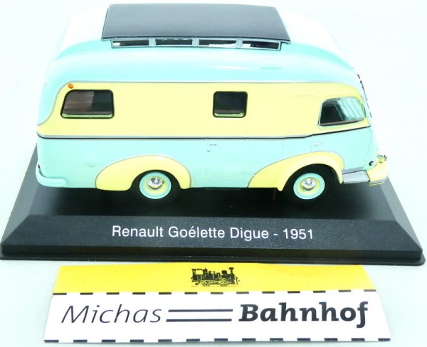 Wohnmobil Renault Goélette Digue 1951 Camper Ixo Hachette Diecast 1:43 UZ2 µ