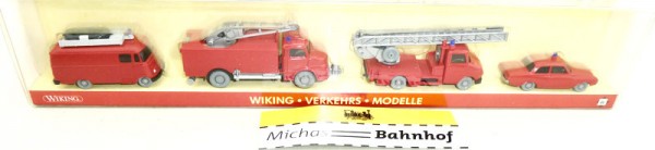 Wiking 185335 VERKEHRS MODELLE Themenset Feuerwehr II H0 1:87 OVP KA2 å