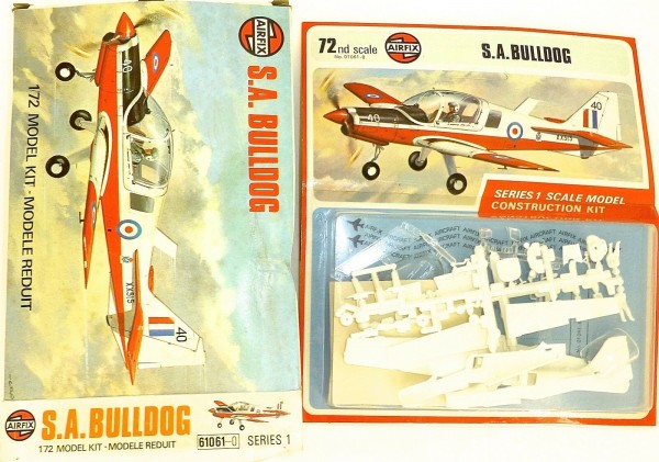 S.A. Bulldog Airfix 61061-0 Series 1 Model Kit 1:72 OVP #LI4å *