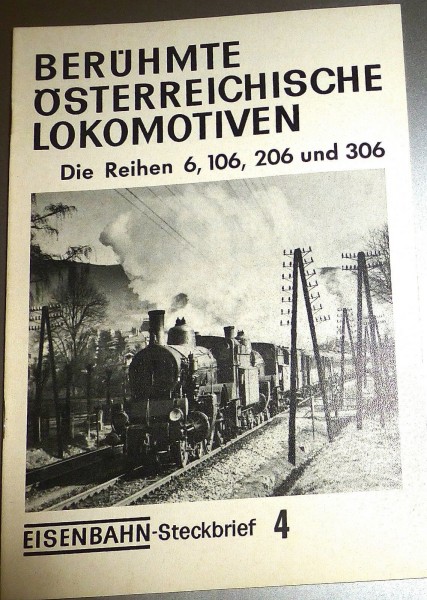 Eisenbahn Steckbrief 4 Berühmte Österreichische Lokomotiven Rh 6 106 HJ3 å *