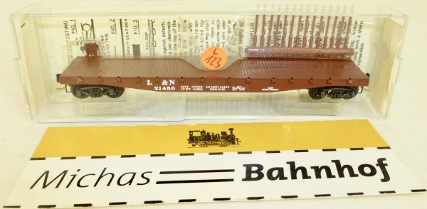 MICRO TRAINS 45080 Louisville Nashville 21456 50&#039; Flatcar Fishbelly Side N 1:160 #123L å