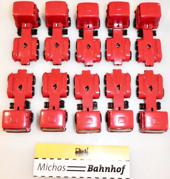 10x Mercedes Zugmaschine rot EFSI Metall H0 1:87 å LH3