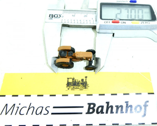 Traktor Fahr Schlepper braun Metall Kleinserie TT 1:120 #HL3 å
