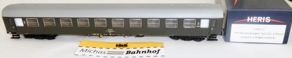 PKP Reisezugwagen Typ III 2te Klasse olivgrün Heris 17031-1 H0 1:87 OVP HW1 å