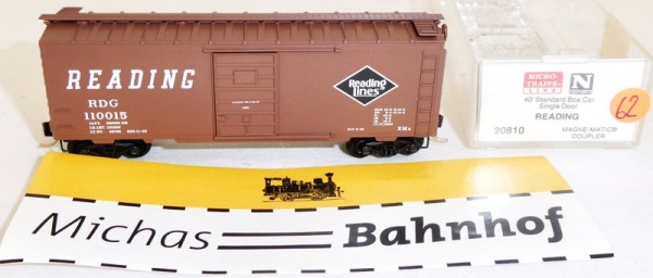 Reading RDG 110015 40´ Boxcar Micro Trains Line 20810 N 1:160 OVP ∆62 å
