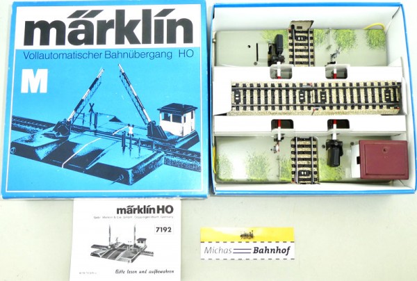 Märklin 7192 Vollautomatischer Bahnübergang Blech M-Gleis OVP H0 1:87 LB4 å