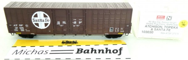 ATSF 37575 60&#039; Box Car Excess Height Micro Trains Line 103030 N 1:160 Ö36 å