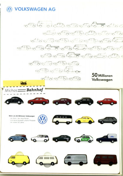 50 Millionen Volkswagen 17 tlg Set Wiking Brekina Herpa VW Pkw H0 1:87 OVP HH3 å