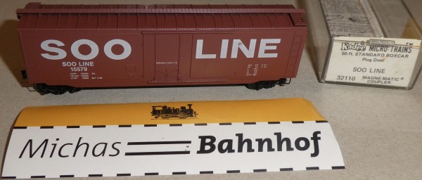Soo Line 15579 50&#039; St Box Car Micro Trains Line 32110 1:160 OVP ø47 å