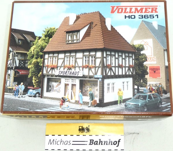 Vollmer 3651 Sportgeschäft 105 x 82 x 138 mm Bausatz 1:87 H0 OVP HL4 µ