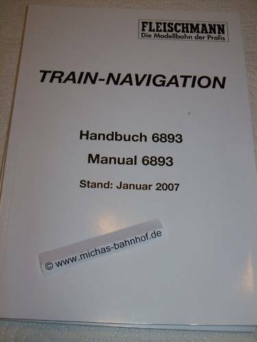 Fleischmann digital 6893 Handbuch Train Navigation GC3 µ *